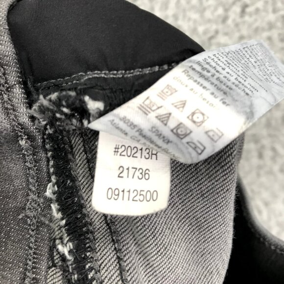 SPANX Womens Size XS Gray Distressed Raw Hem Mid Rise Skinny Ankle Jegging Jeans - Picture 12 of 16